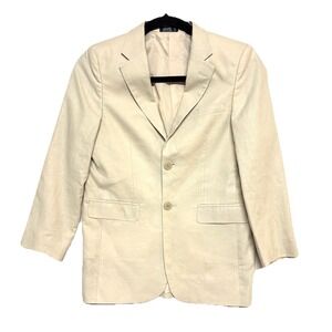 Boys Linen Jacket Blazer Size 12 Beige Khaki Europa Luxury Preppy Wedding Lined